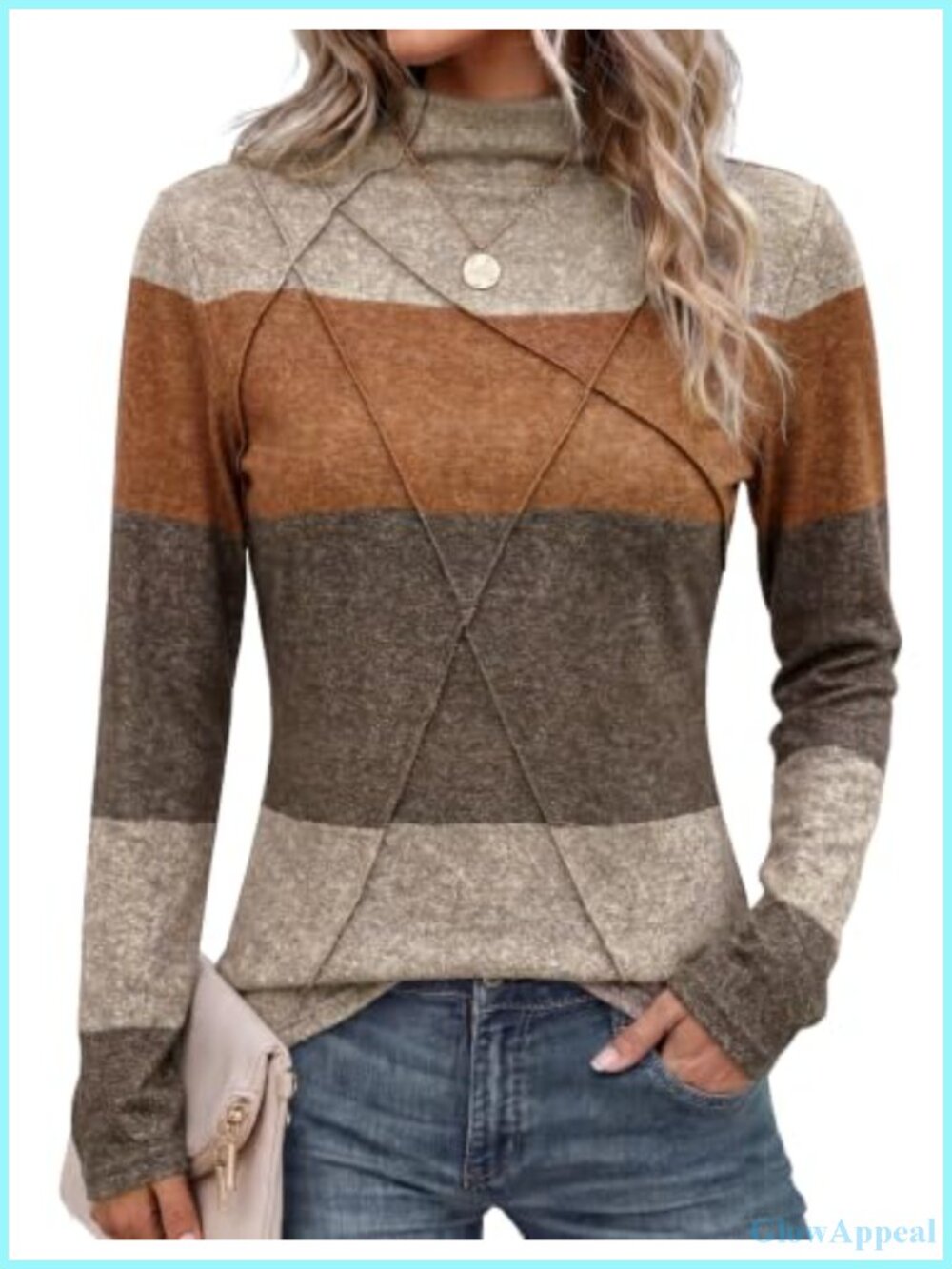 Long Sleeve Mock Neck Slim Fit Top Fall Winter Layering Shirt